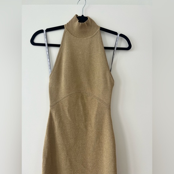 Herve Leger Metallic Draped Gown - Picture 3 of 6